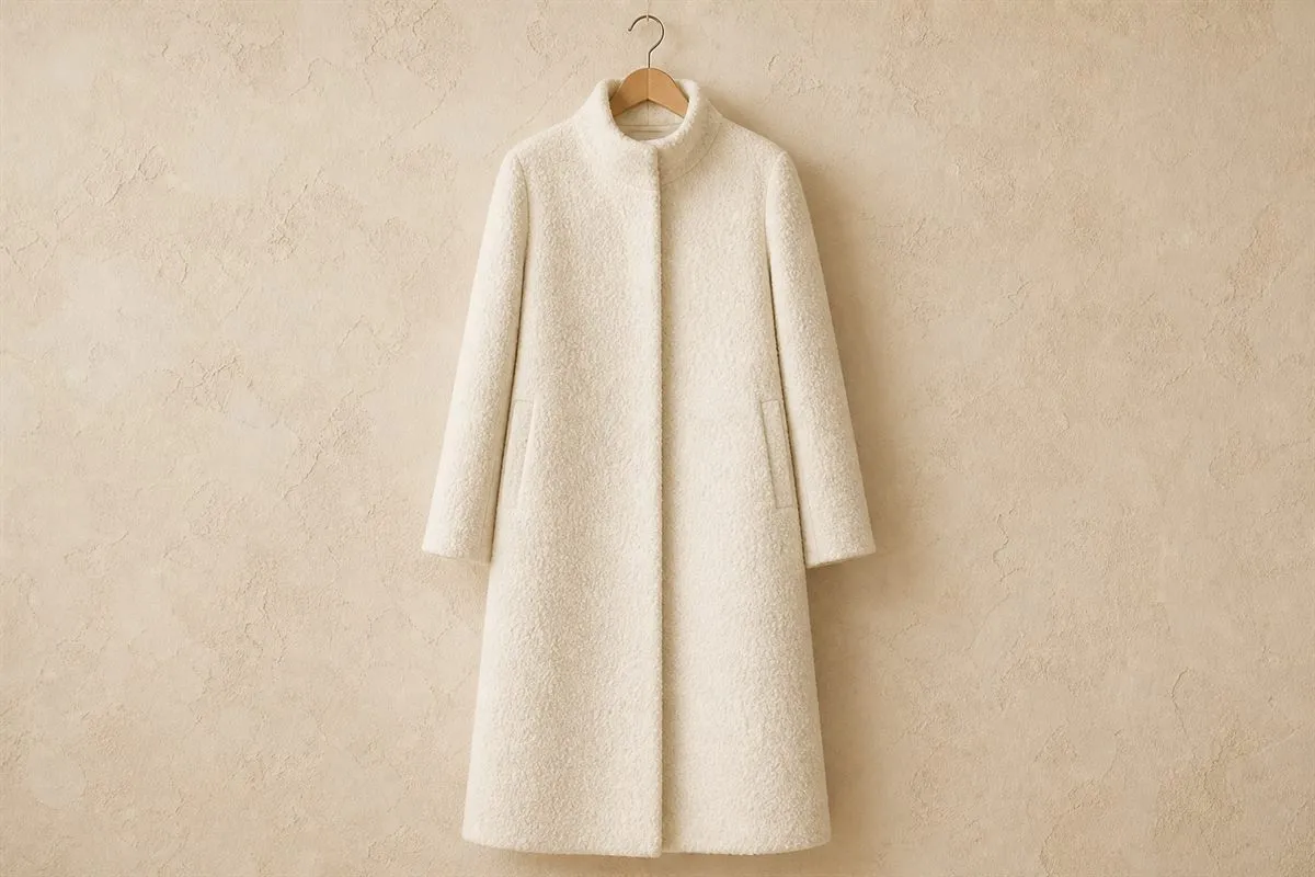 Iconique Manteau Long en Laine Bouclée N°18